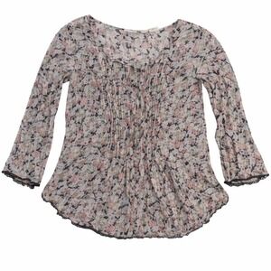 Denim & Supply Ralph Lauren Floral Pintuck Blouse – Women's‎ XS Long Sleeve